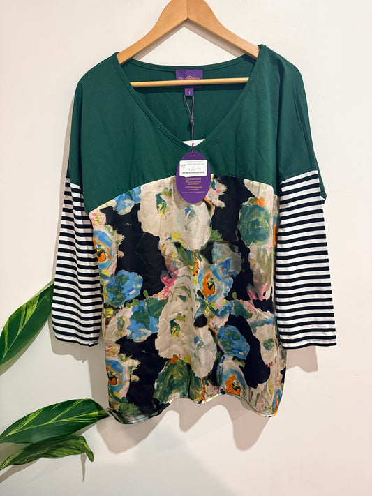 Stella Royal Cassie Spliced Top Size 1