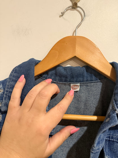 Brand Unknown Denim Jacket Size 140 | U/Arm to U/Arm 52cm