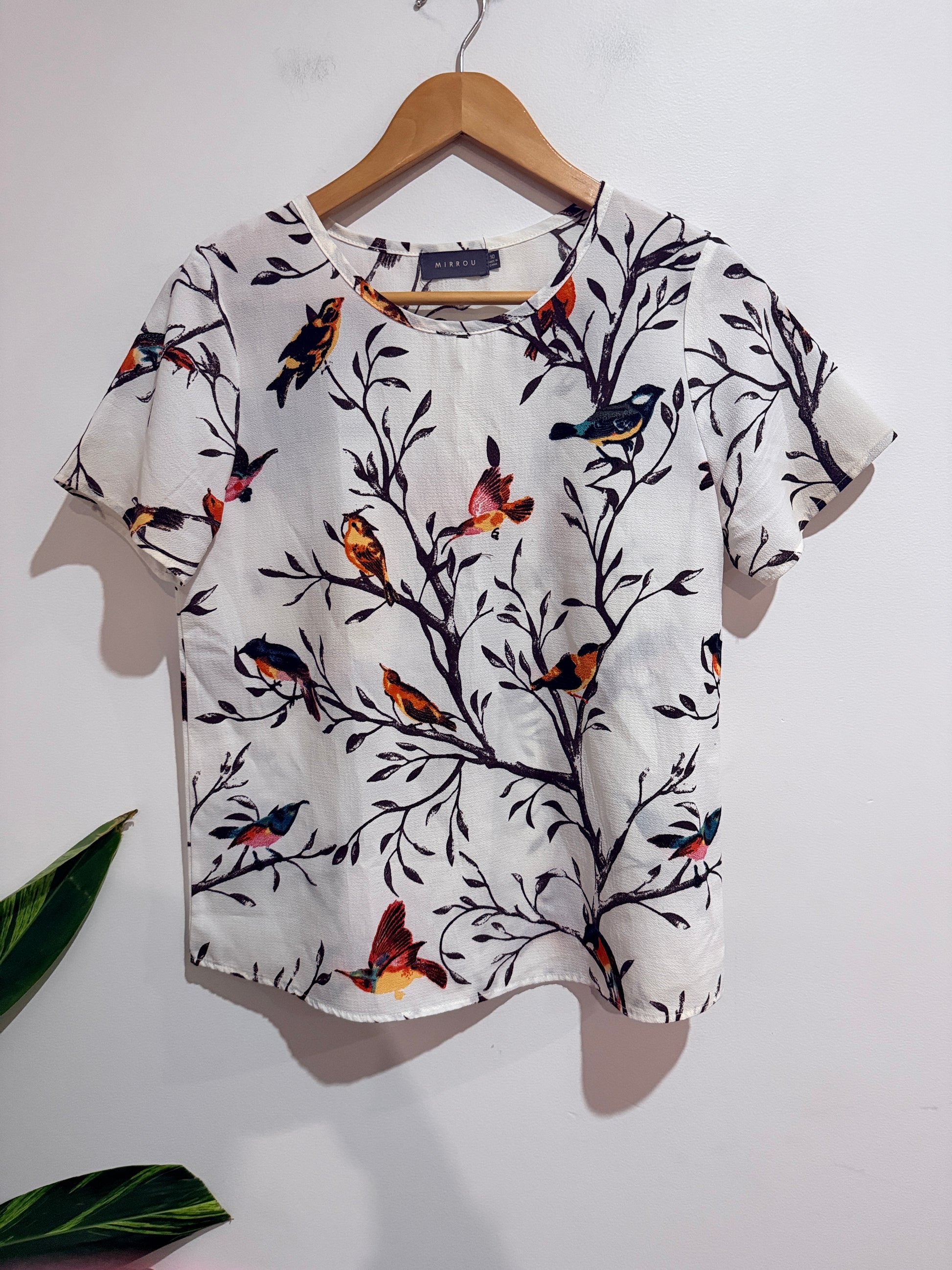 Mirrou Bird-printed Top Size 10