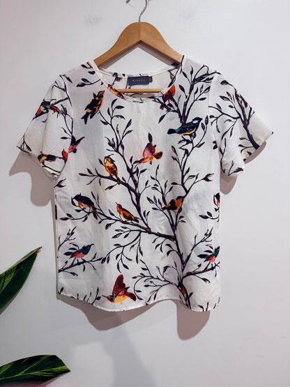 Mirrou Bird-printed Top Size 10