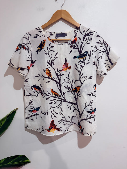 Mirrou Bird-printed Top Size 10