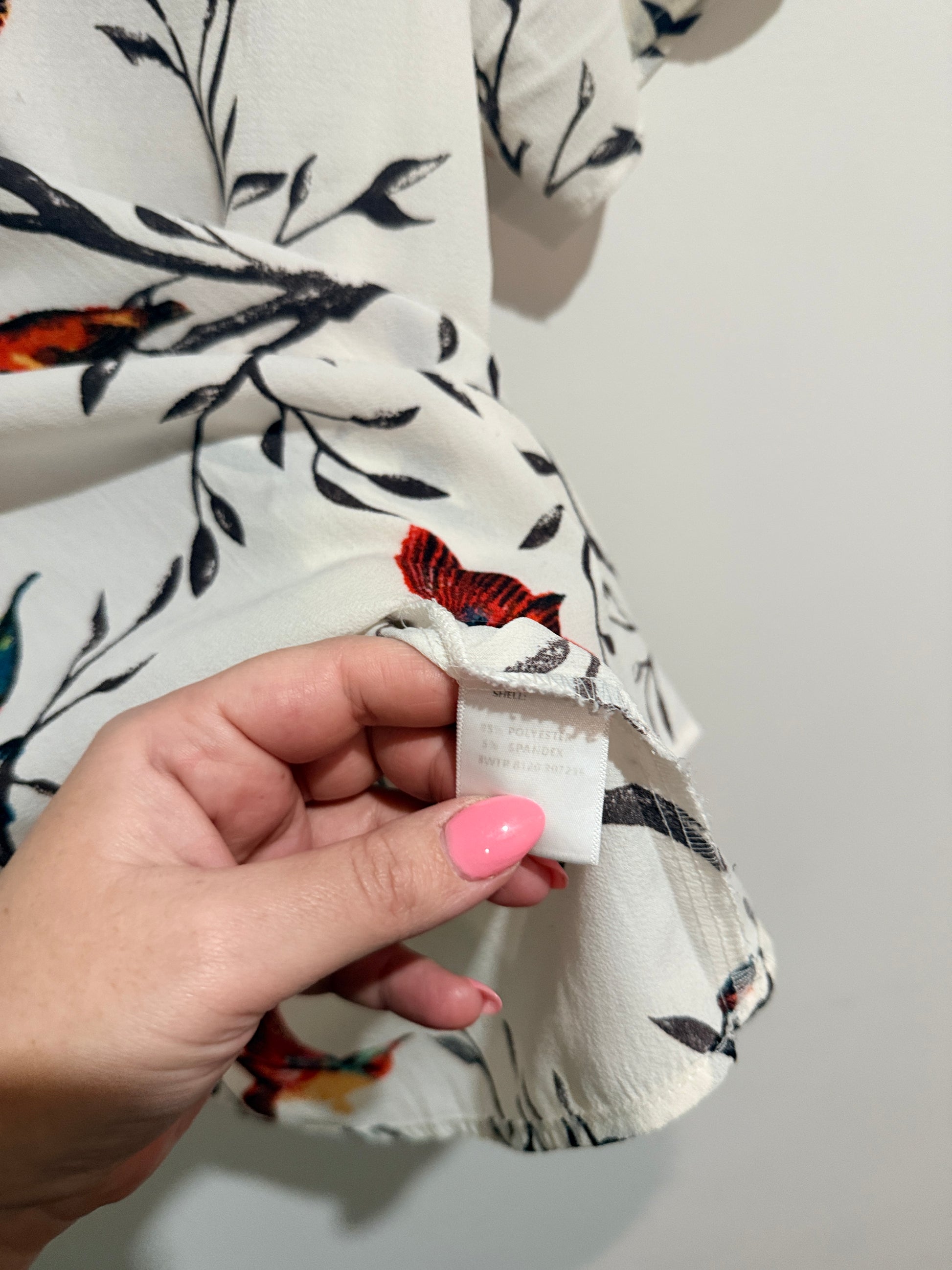 Mirrou Bird-printed Top Size 10