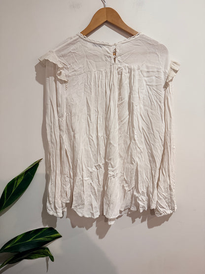 Country Road Ruffled Long Sleeves Shirt Size XL