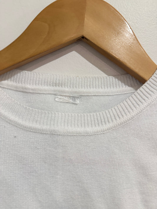 Brand Unknown Ribbed Cropped Tank Top Size U/Arm to U/Arm 32cm