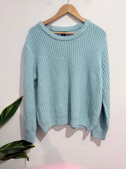 H & H Rib Knit Chenille Sweater Size M