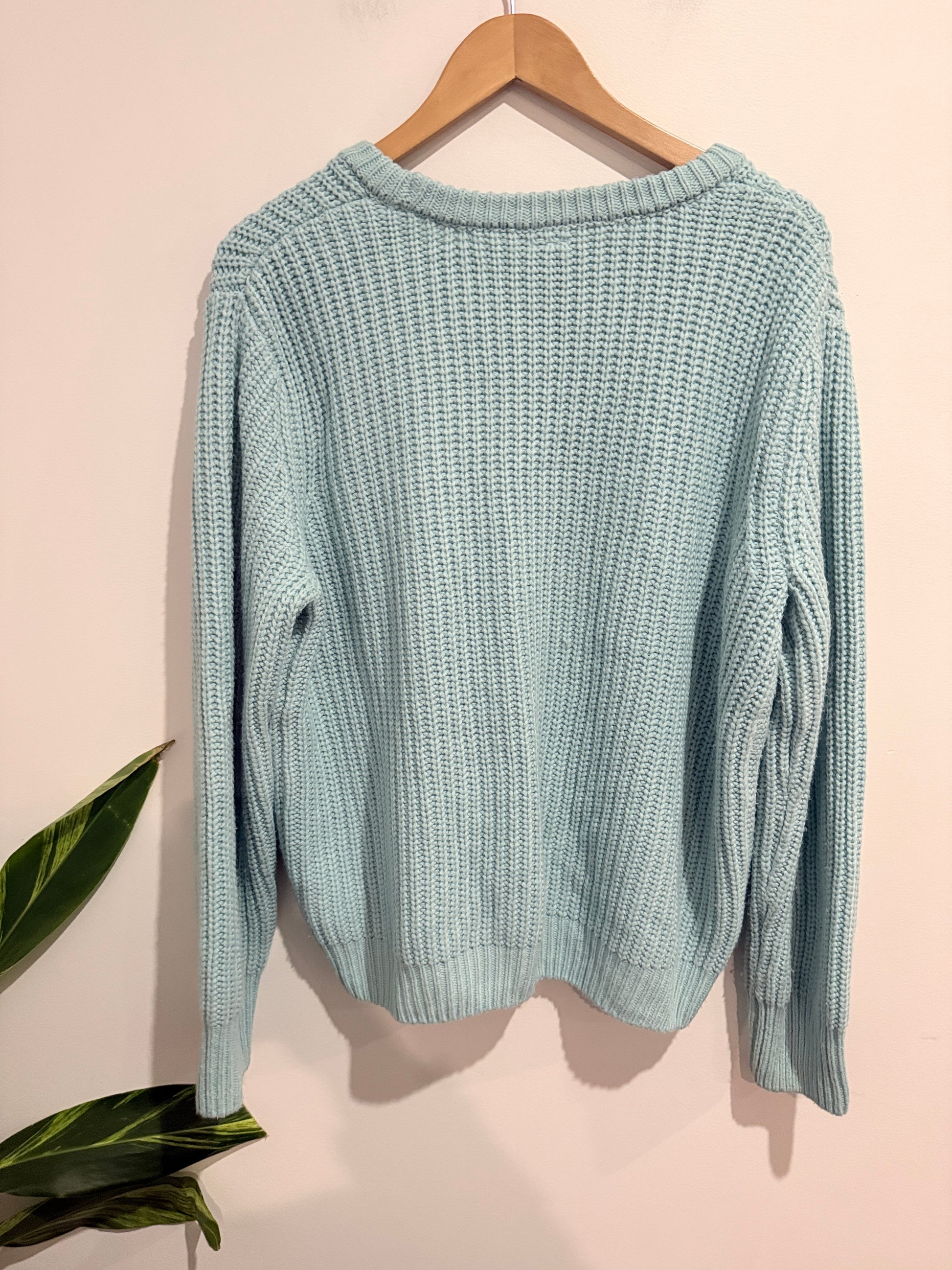 H & H Rib Knit Chenille Sweater Size M