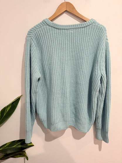 H & H Rib Knit Chenille Sweater Size M