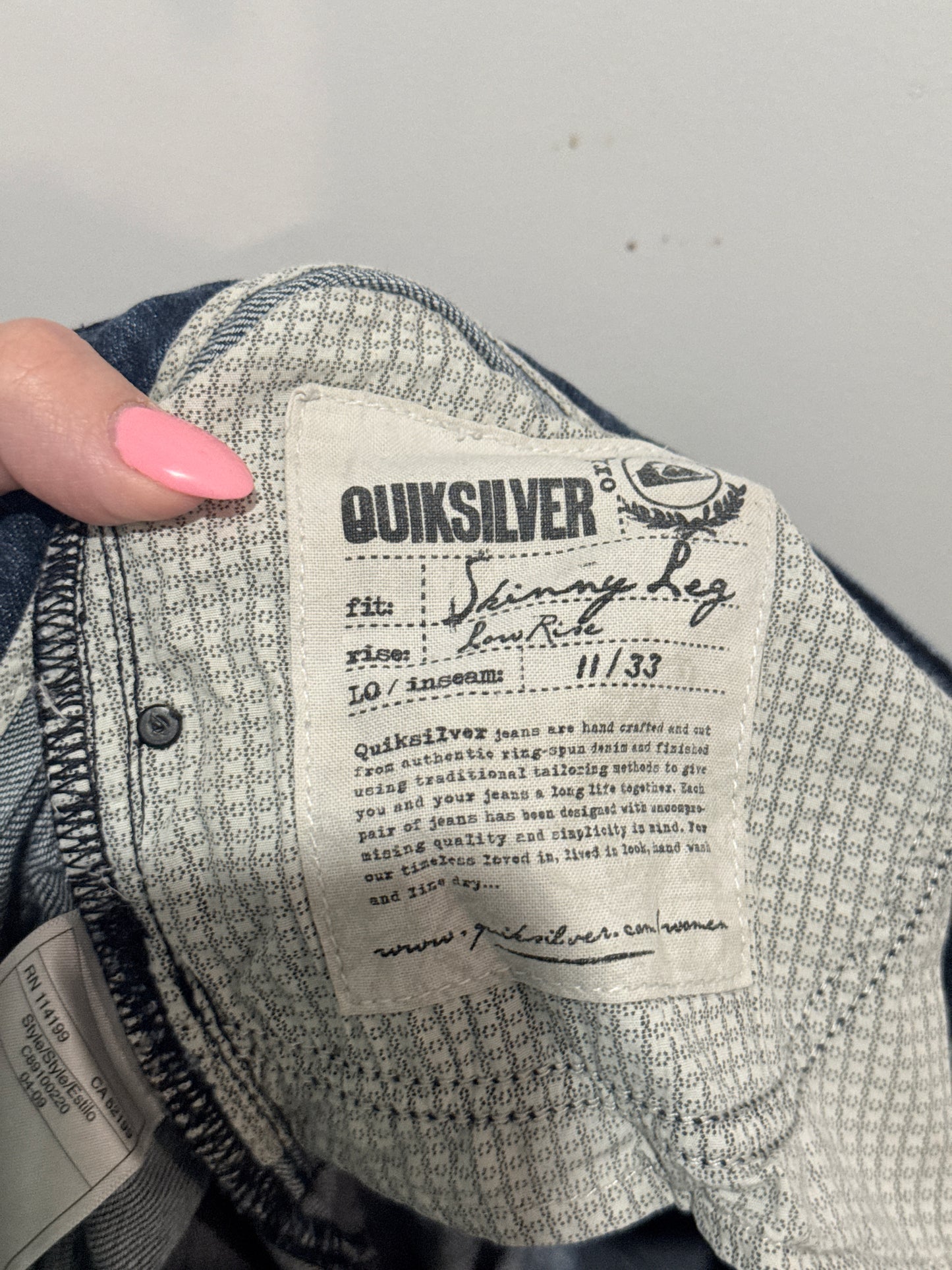 Quicksilver Denim Shorts Size 30