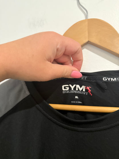Gym Equipment Color-blocked T-shirt Size XL