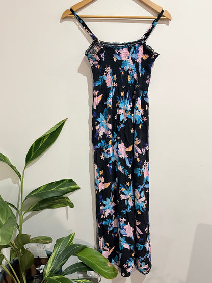 Floral Print Maxi Dress Size U/Arm to U/Arm 37cm