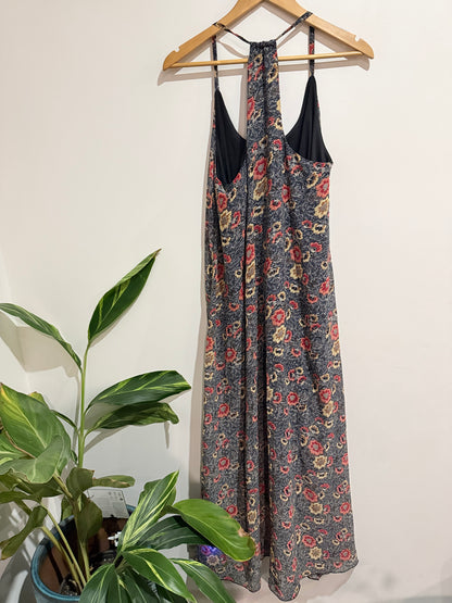 Boohoo Floral Print Hanky Hem Dress Size 12