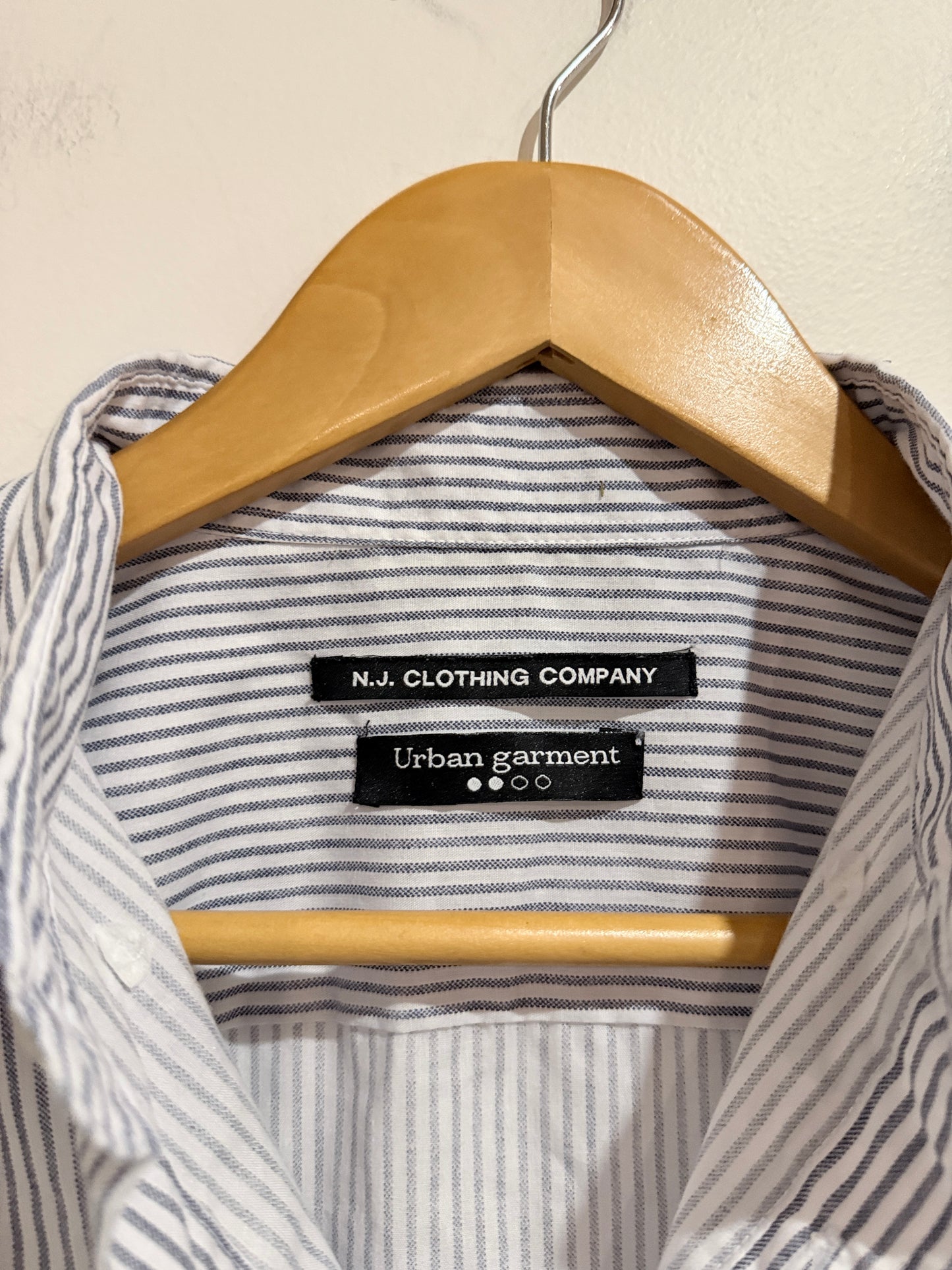 Urban Garment Striped Button-up Shirt Size U/Arm to U/Arm 55cm