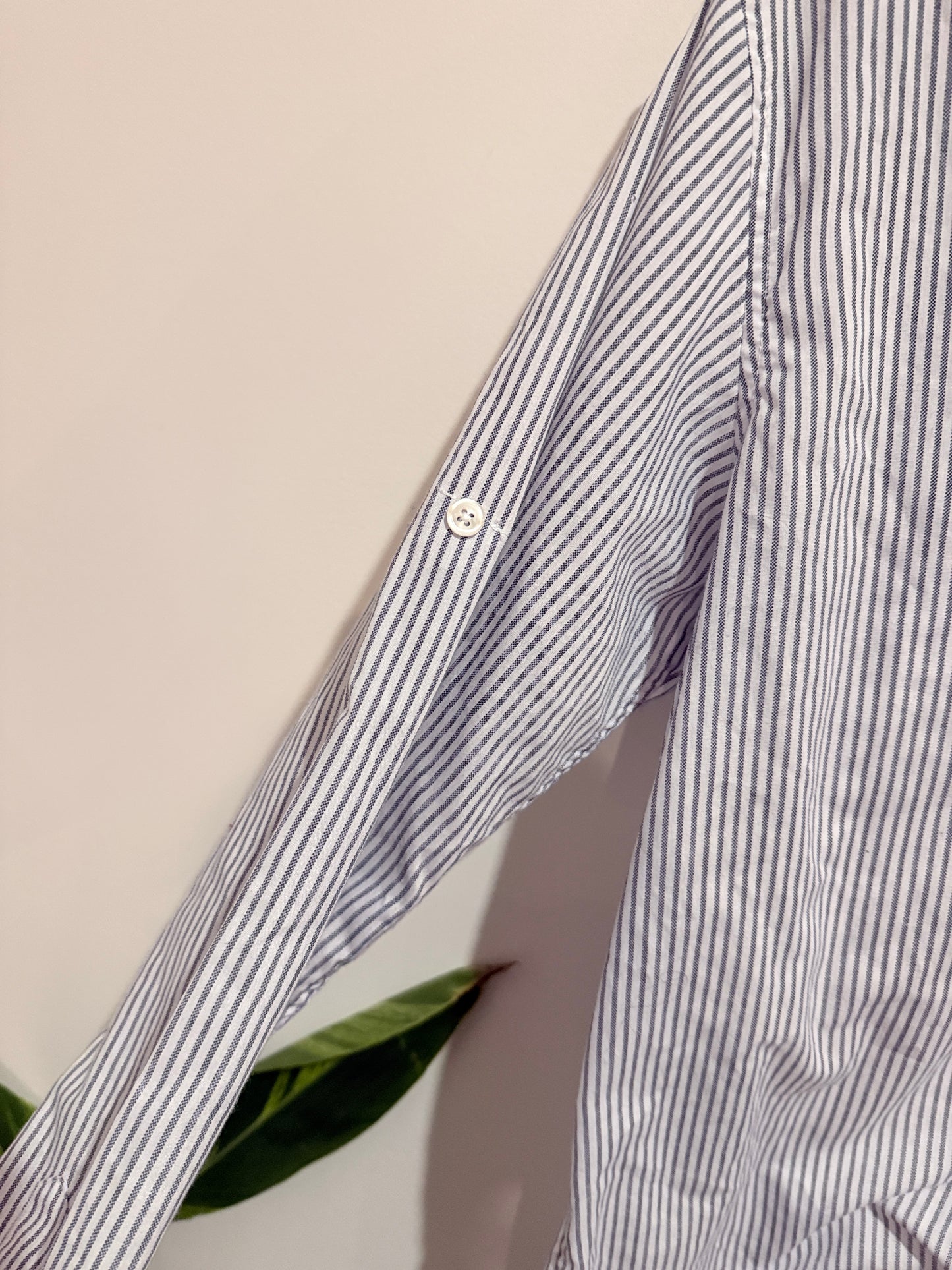 Urban Garment Striped Button-up Shirt Size U/Arm to U/Arm 55cm