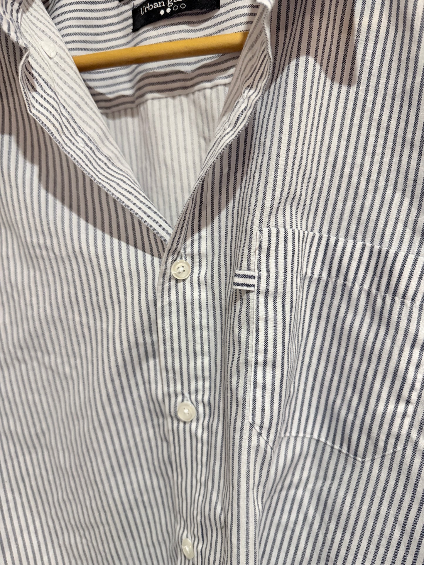 Urban Garment Striped Button-up Shirt Size U/Arm to U/Arm 55cm
