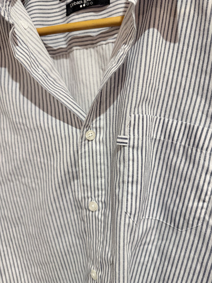Urban Garment Striped Button-up Shirt Size U/Arm to U/Arm 55cm