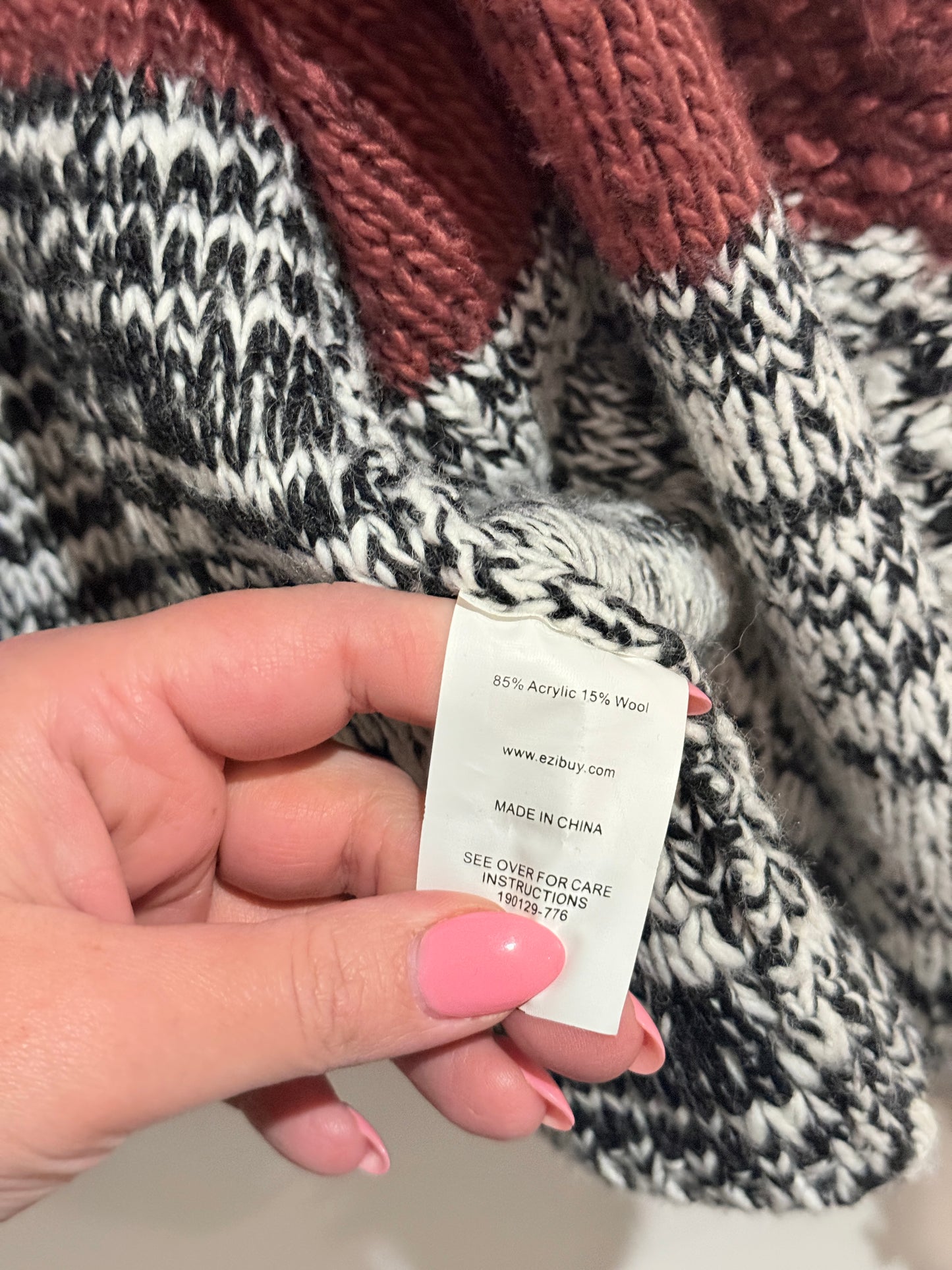 Heine Colorblock Open-front Cardigan Size U/Arm to U/Arm 47cm