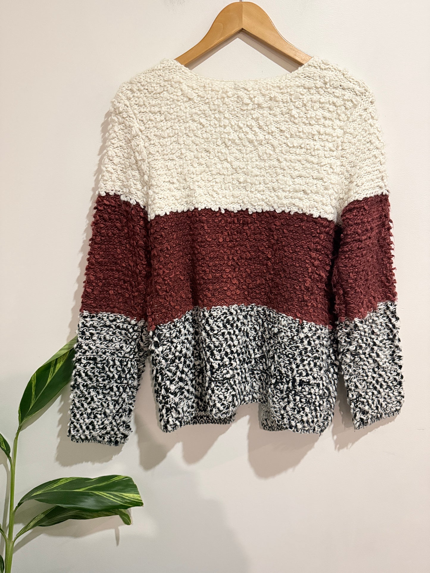 Heine Colorblock Open-front Cardigan Size U/Arm to U/Arm 47cm