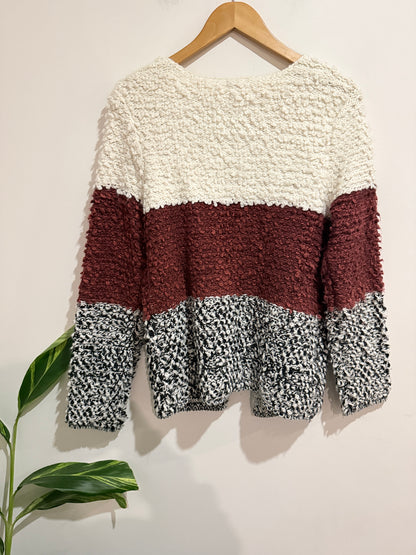 Heine Colorblock Open-front Cardigan Size U/Arm to U/Arm 47cm