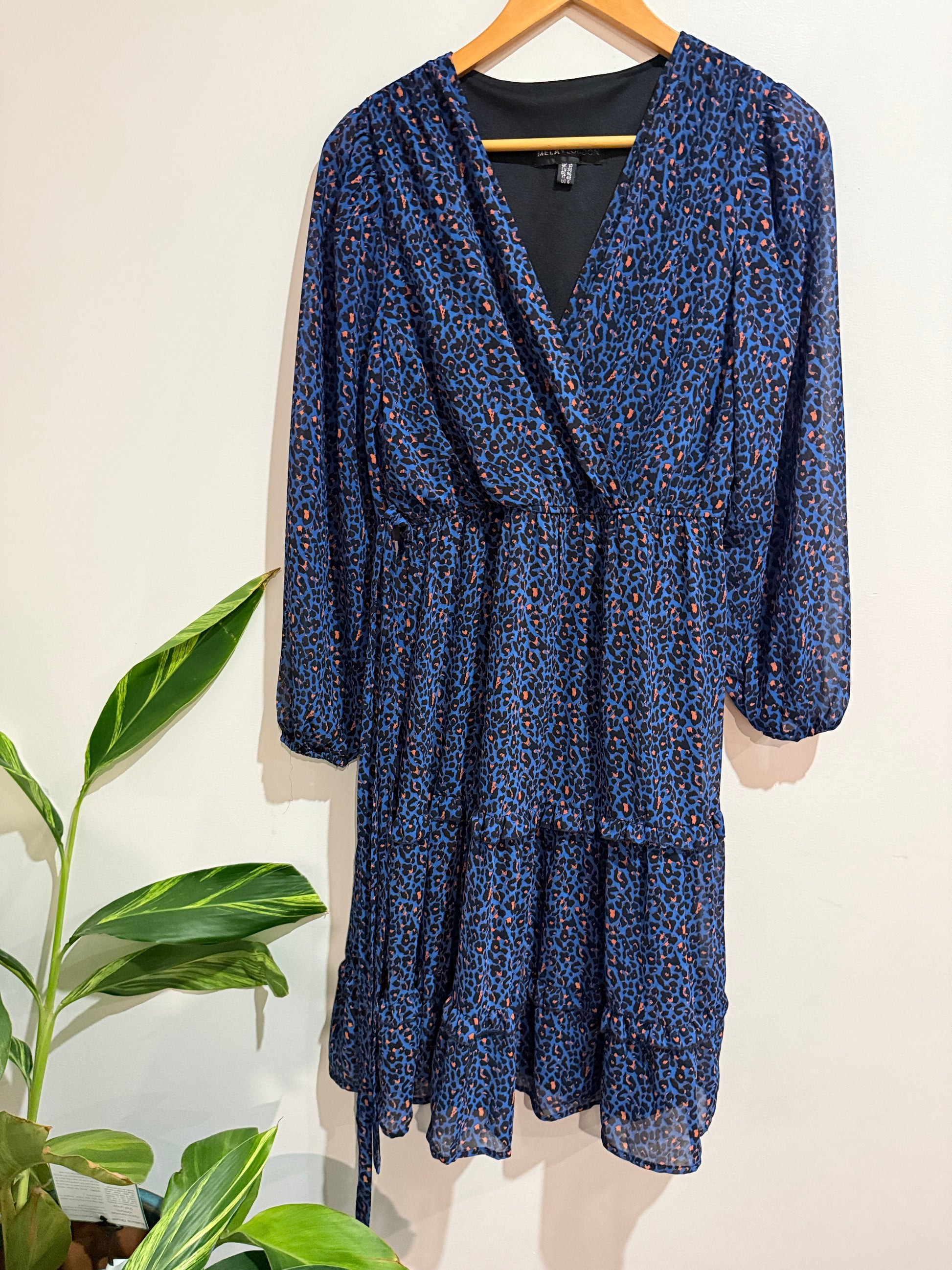Mela London Long Sleeve Wrap Dress Size 10