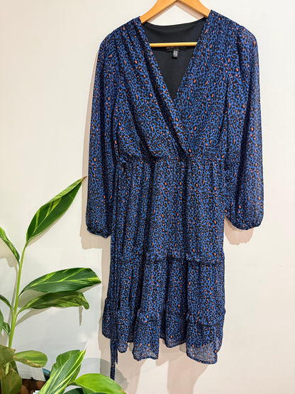 Mela London Long Sleeve Wrap Dress Size 10