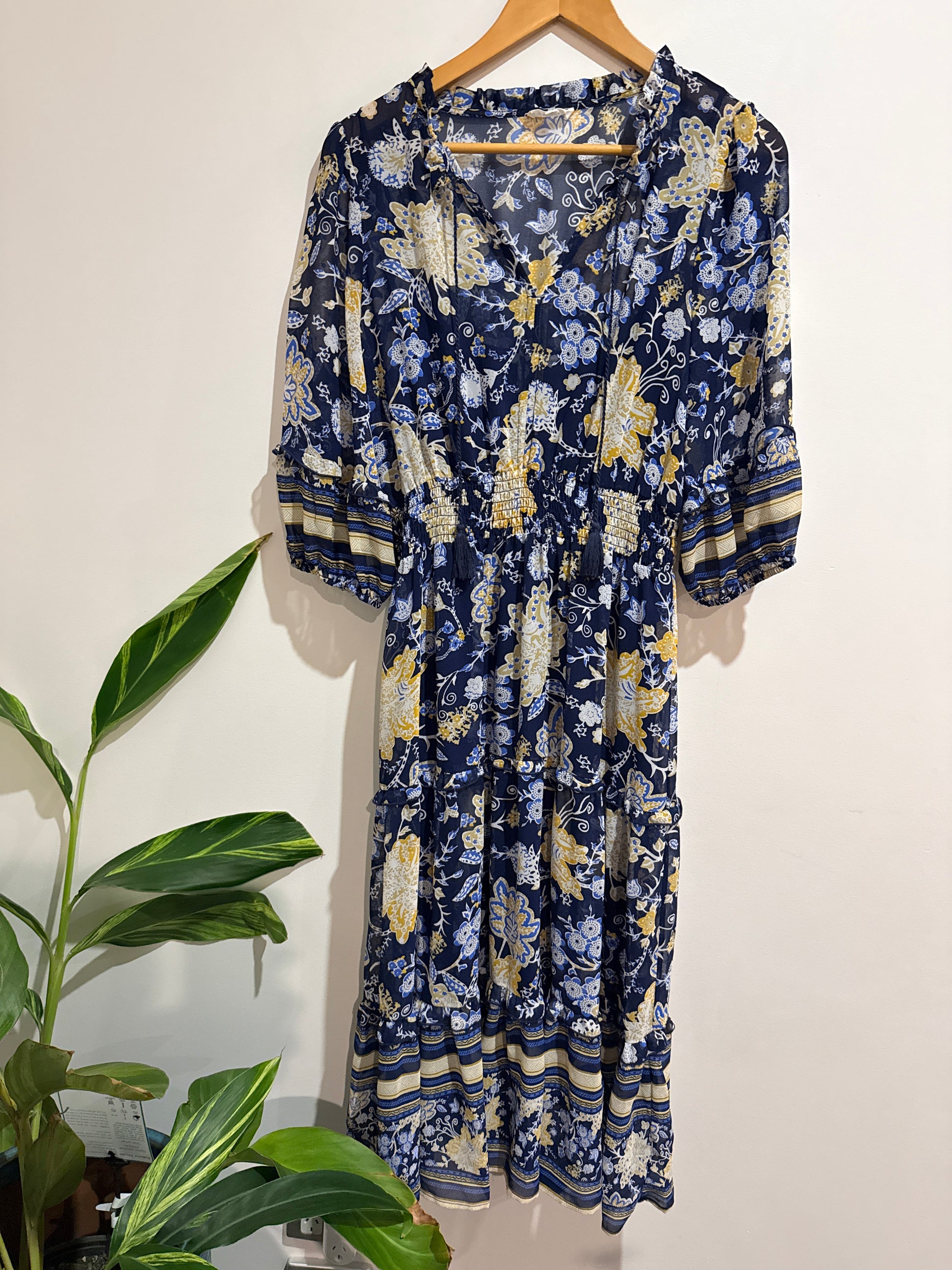 Whistle Floral Midi Dress Size 10