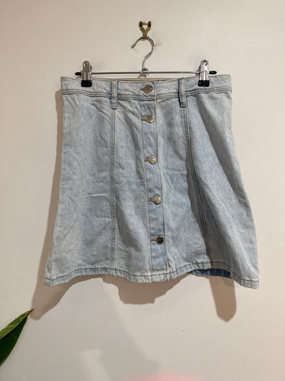 H & M A-line Denim Mini Skirt Size 36