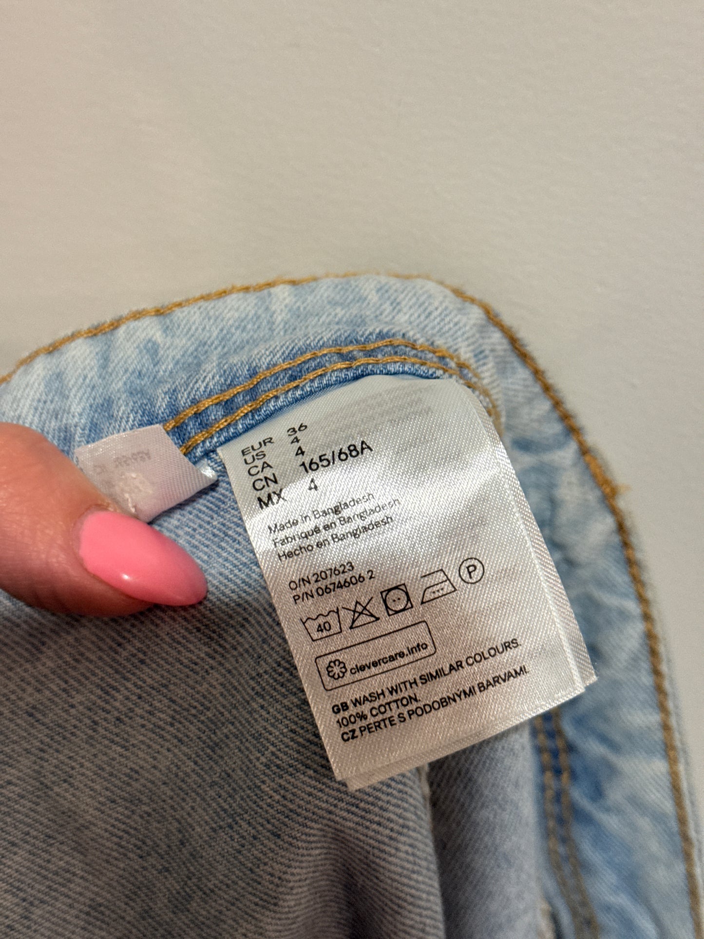 H & M A-line Denim Mini Skirt Size 36
