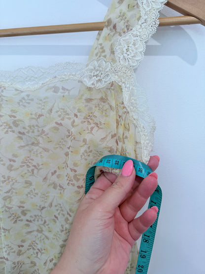 Brand Unknown Floral Lace Camisole Top Size U/Arm to U/Arm 35cm