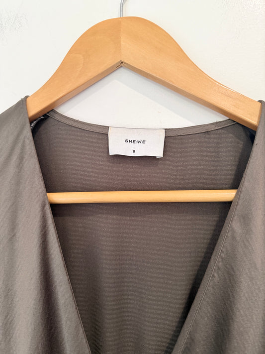 Sheike Wrap Midi Dress Size 8
