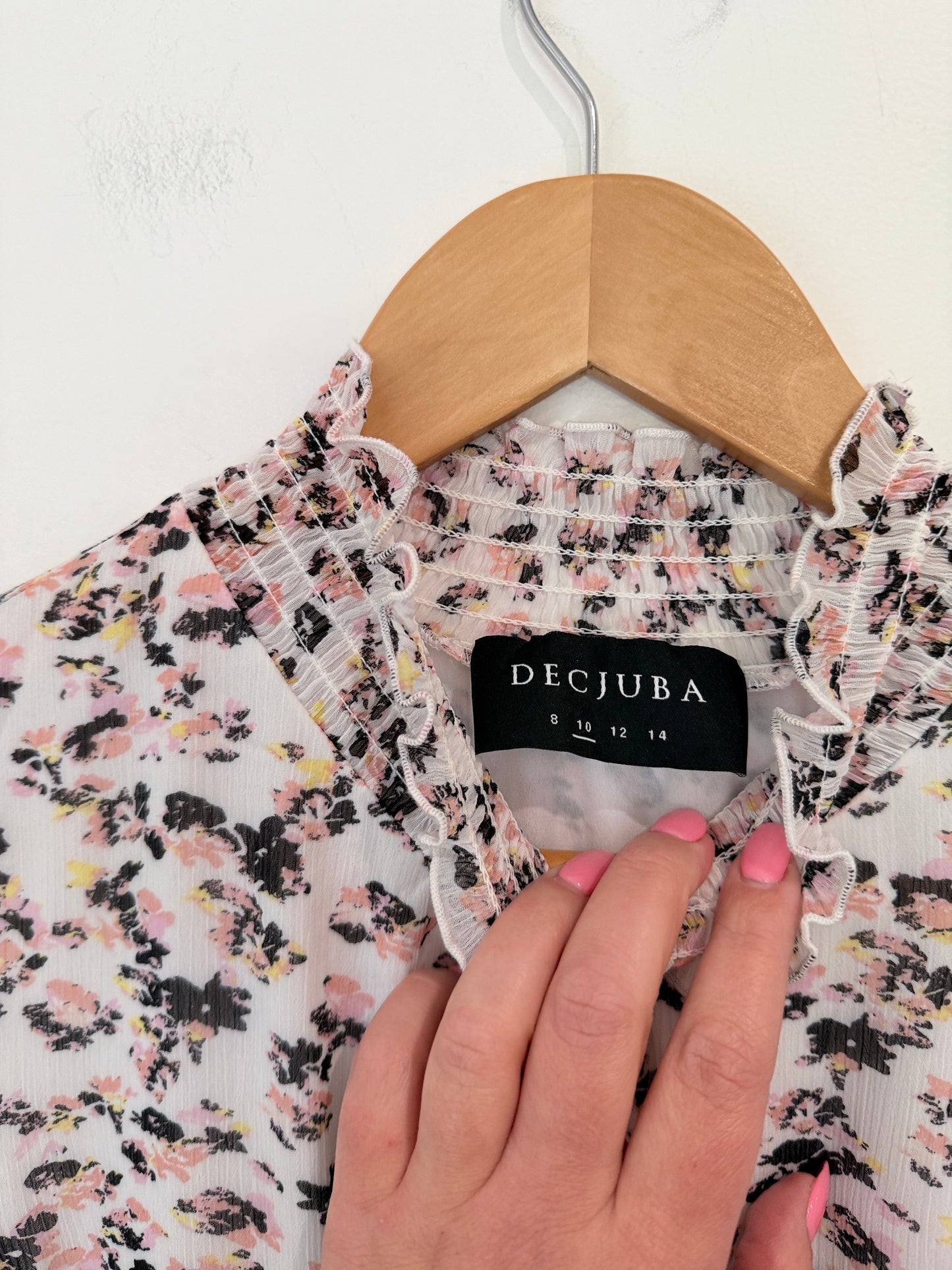 Decjuba Shirred Sleeve Dress Size 10