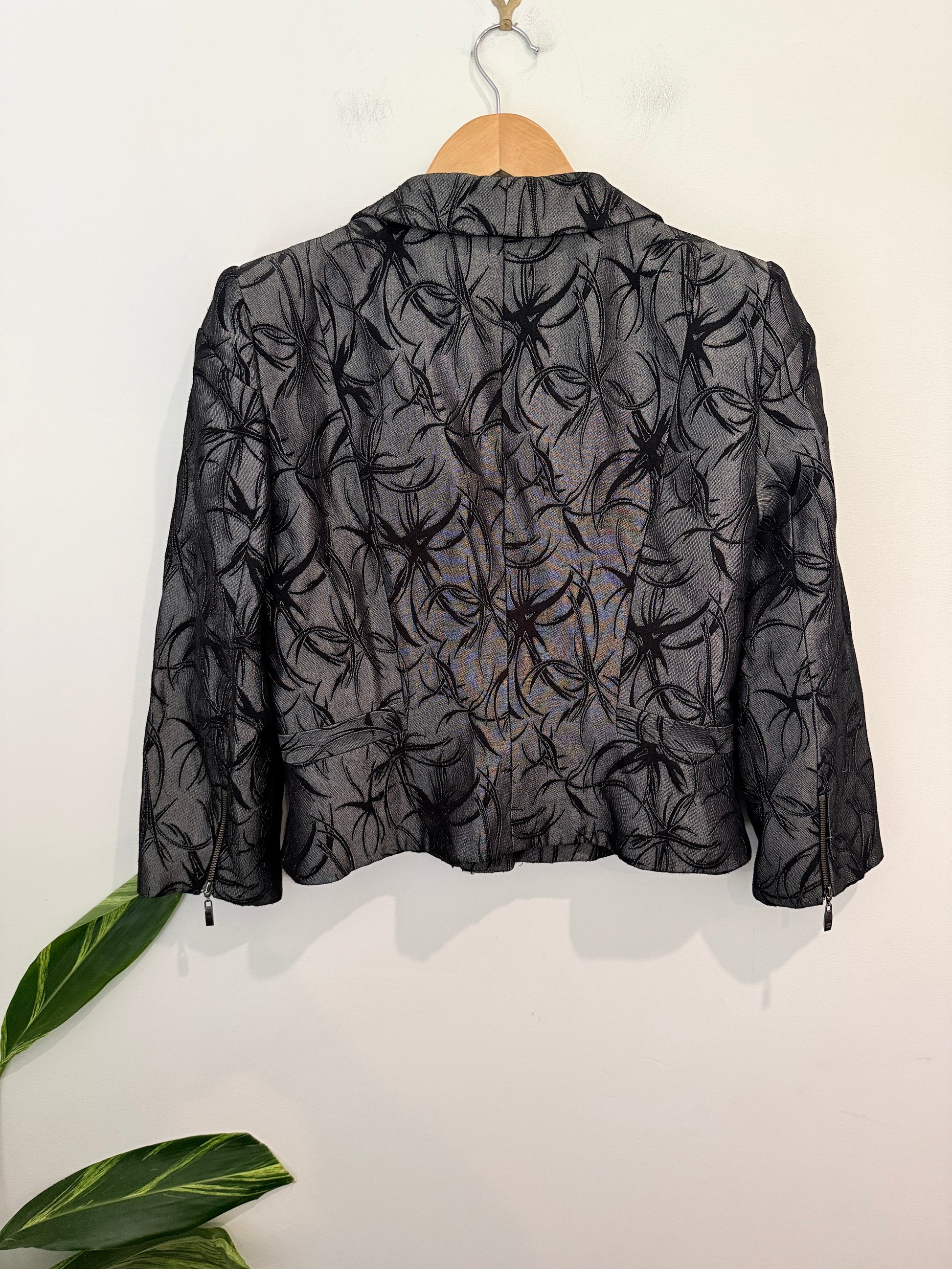 Cue Jacquard Blazer Jacket Size 12