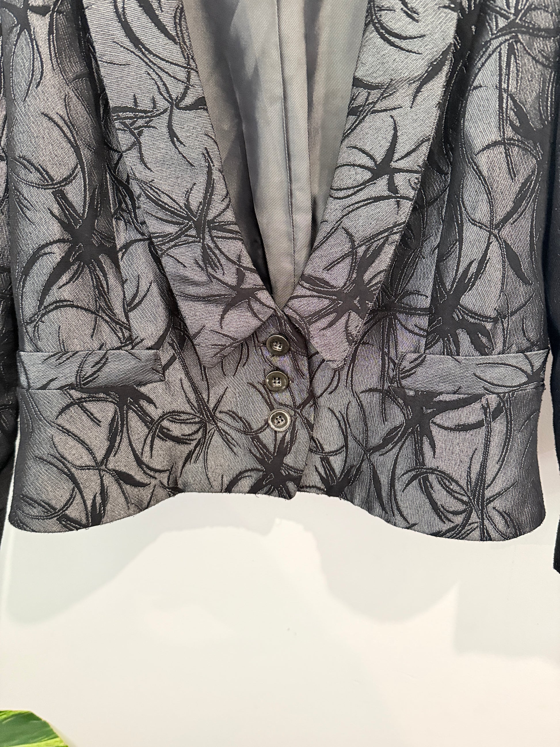 Cue Jacquard Blazer Jacket Size 12
