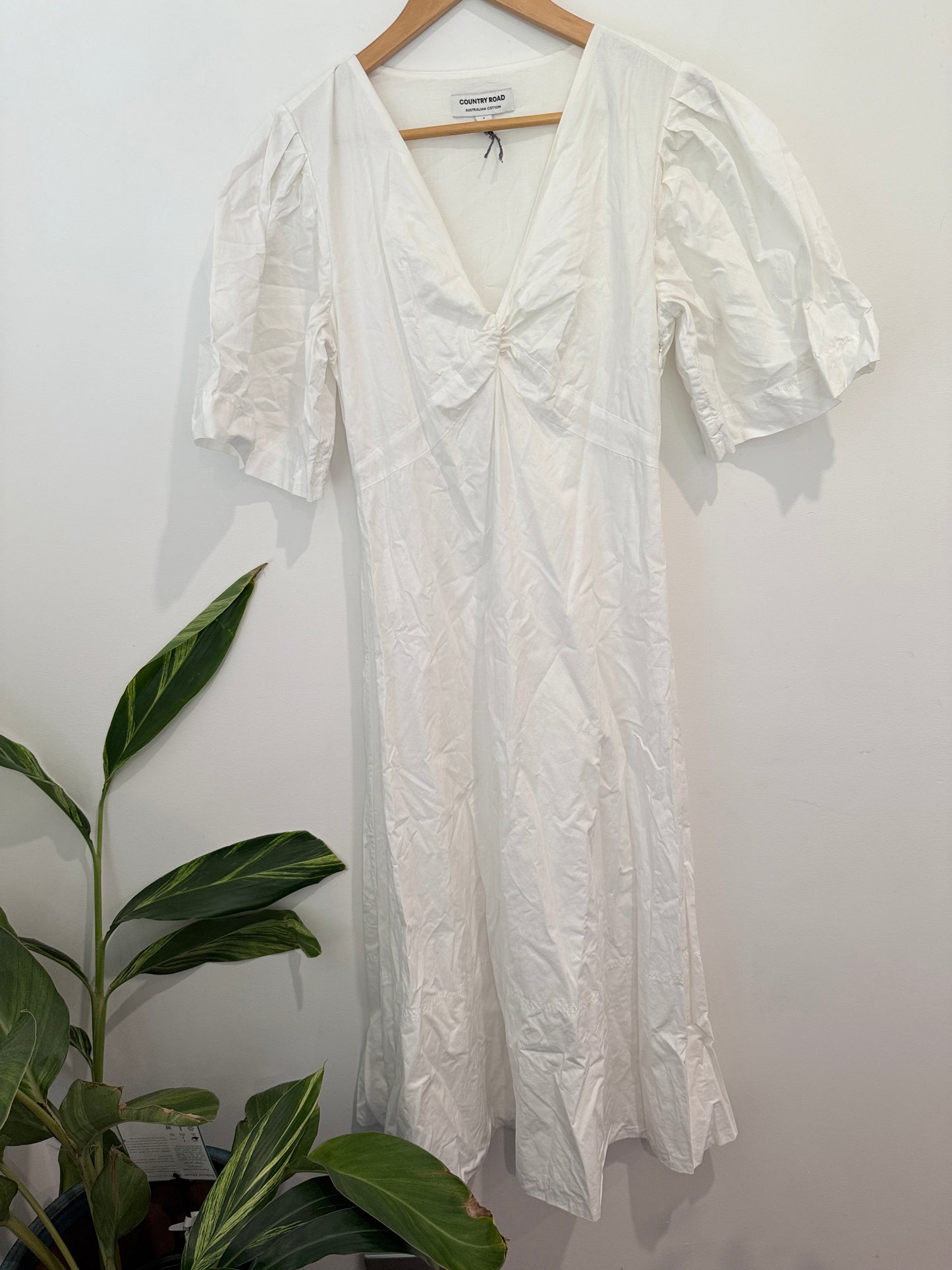 Country Road Puff Sleeve Midi Dress Size 8