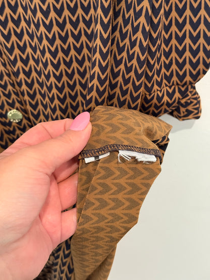 Michael Kors Herringbone Print Tunic Dress Size M