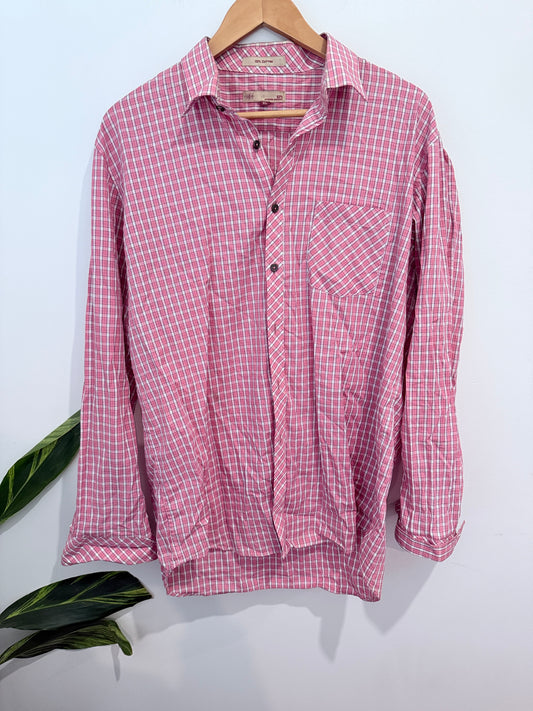 SIFS Micro-check Button-down Shirt Size XL