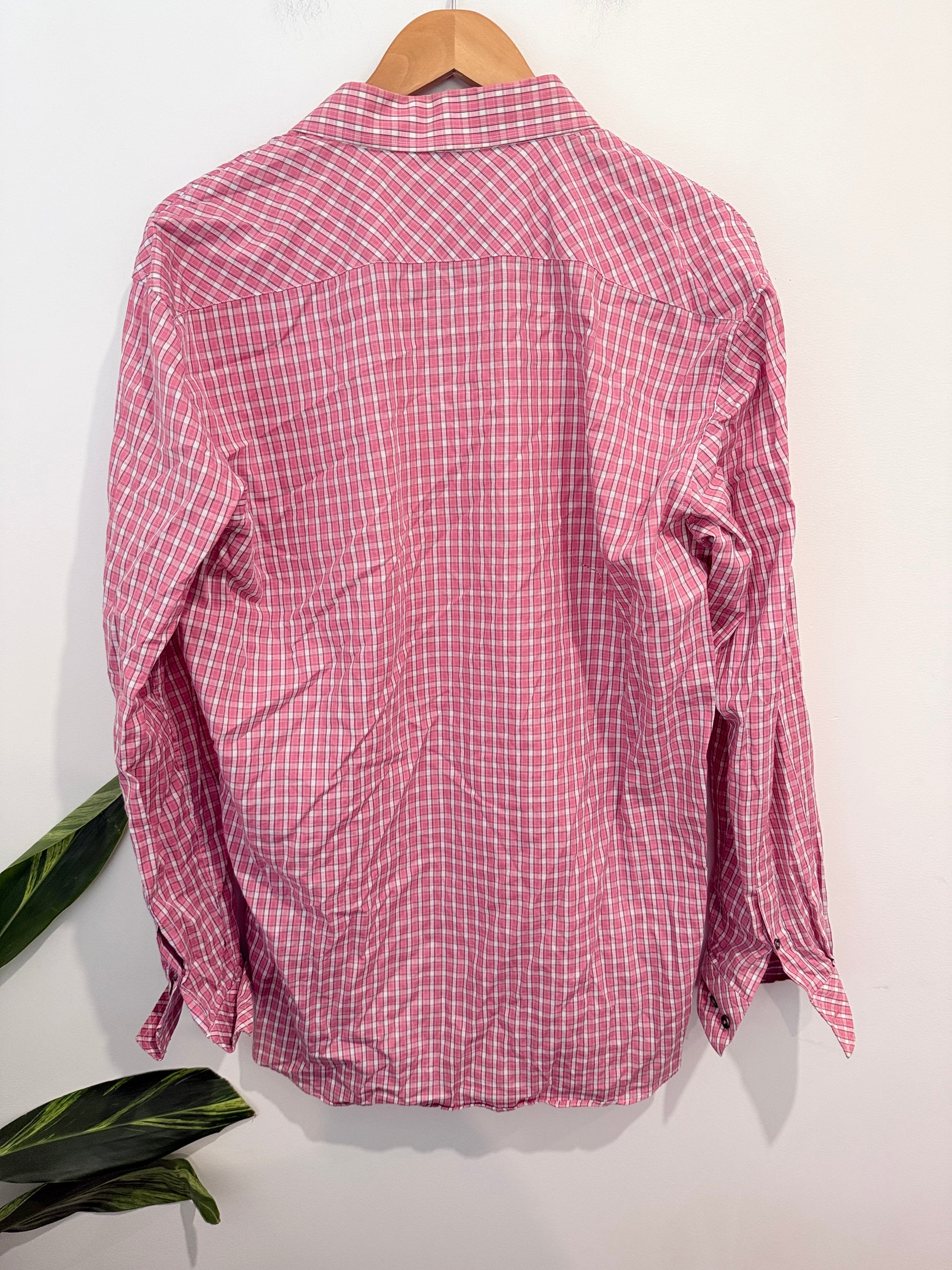 SIFS Micro-check Button-down Shirt Size XL