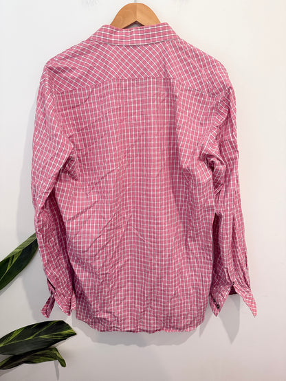 SIFS Micro-check Button-down Shirt Size XL