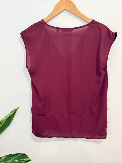 Glassons Sleeveless V-neck Top Size 10