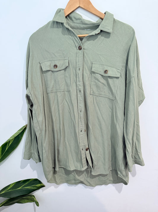 Brand Unknown Oversized Button-up Shirt Size U/Arm to U/Arm 65cm