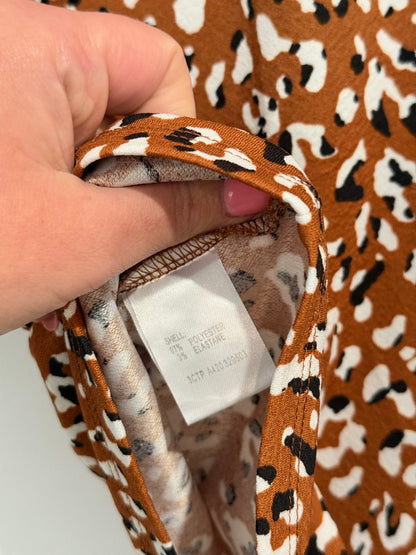 Mirrou Leopard Print Cropped T-shirt Size L