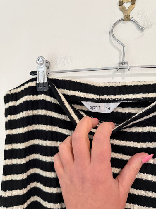 Spirit Striped Midi Skirt Size 14