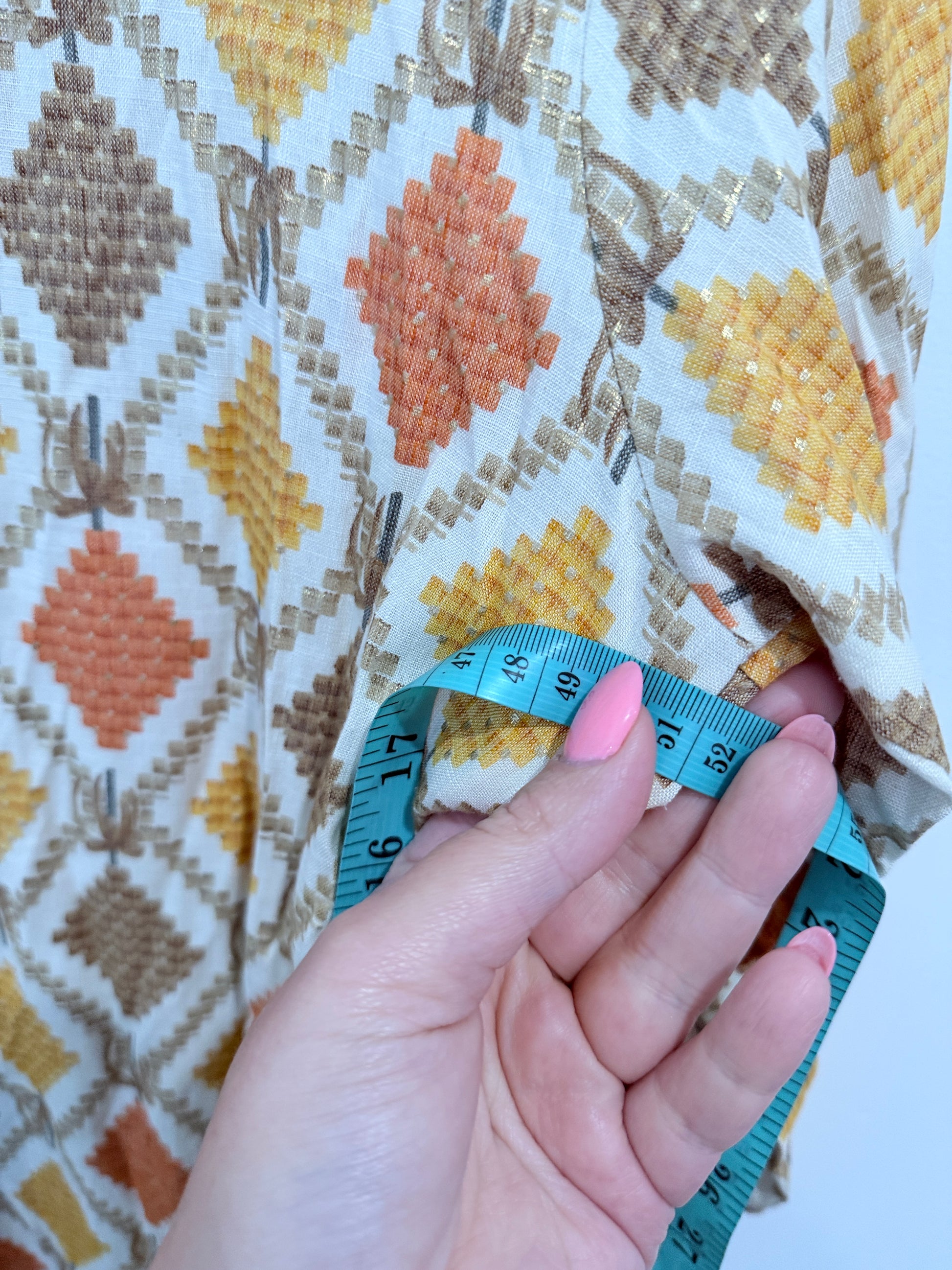 Printed Straight Kurta Size XXL | U/Arm to U/Arm 52cm