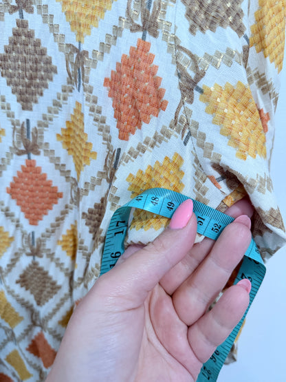 Printed Straight Kurta Size XXL | U/Arm to U/Arm 52cm
