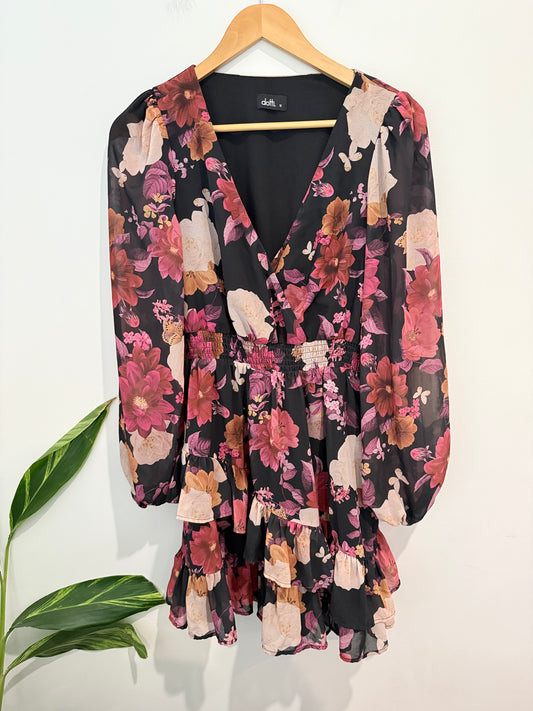 Dotti Floral Tiered Mini Dress. Size 10
