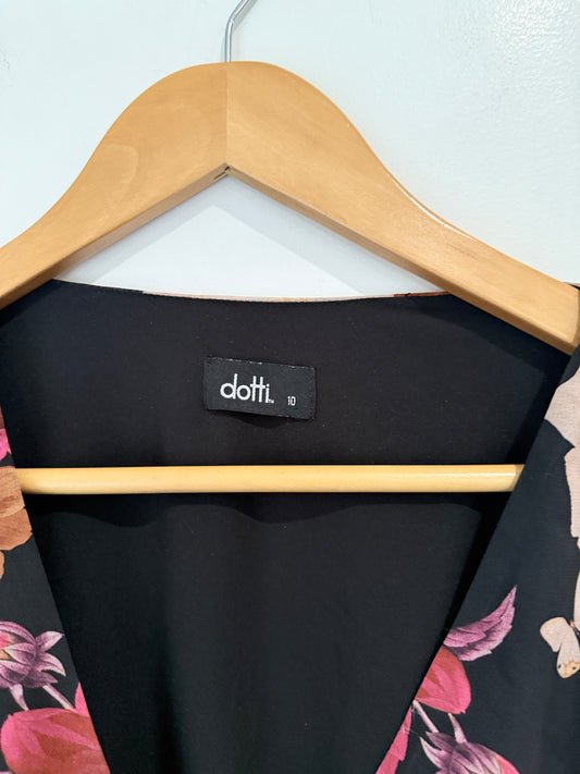 Dotti Floral Tiered Mini Dress. Size 10