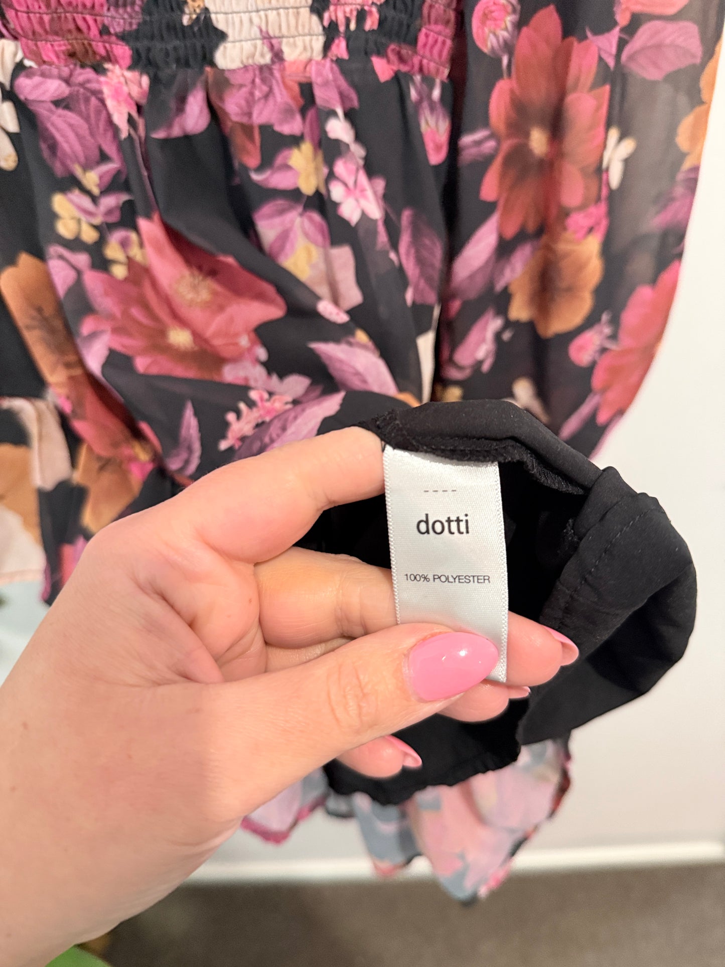 Dotti Floral Tiered Mini Dress. Size 10