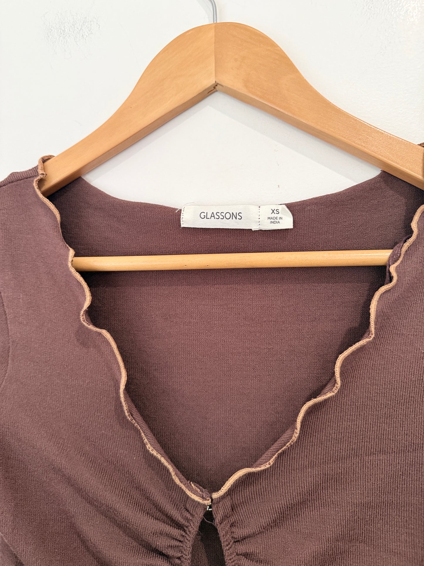 Glassons Long-sleeve Crop Top Size XS