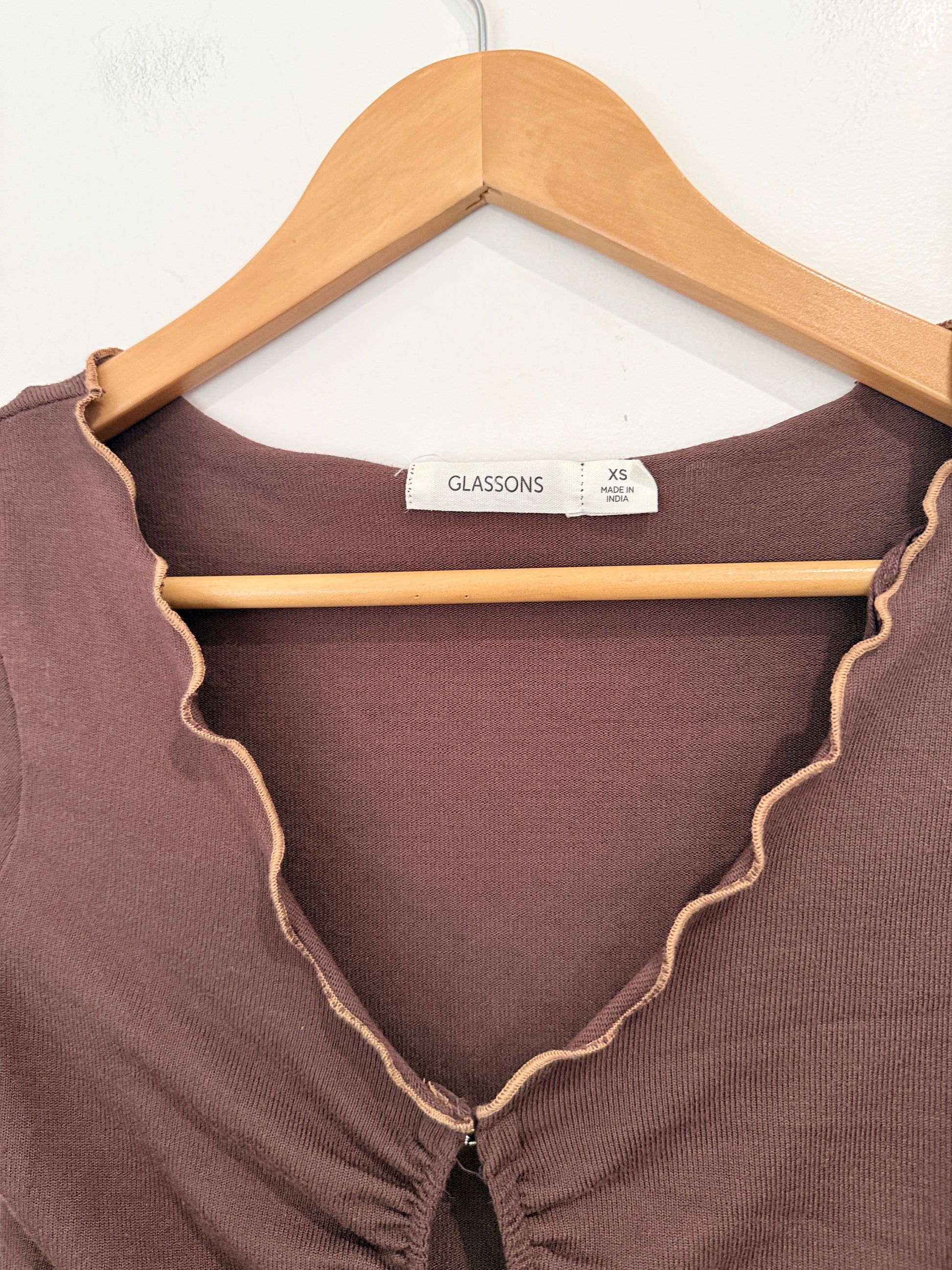 Glassons Long-sleeve Crop Top Size XS