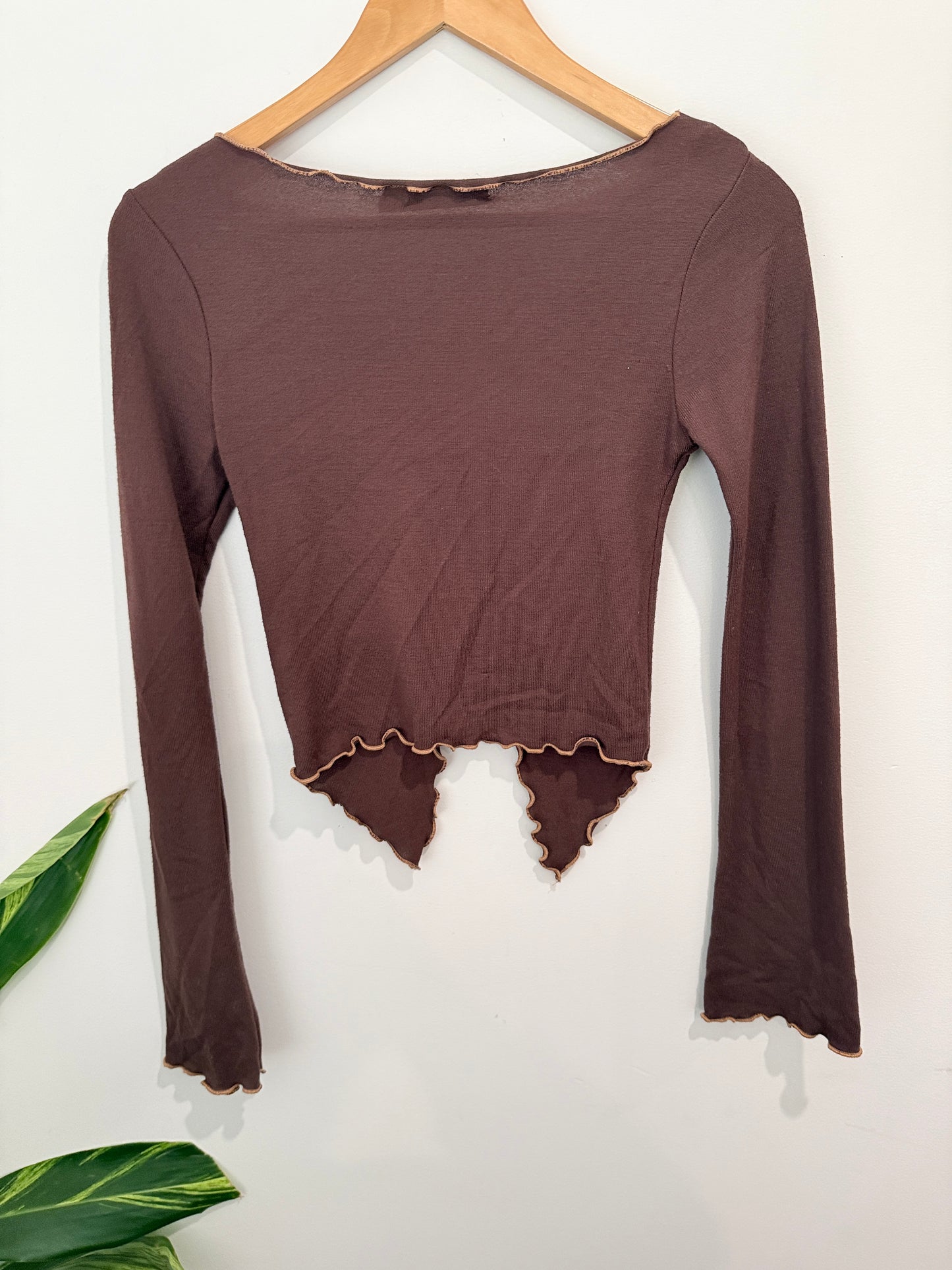 Glassons Long-sleeve Crop Top Size XS