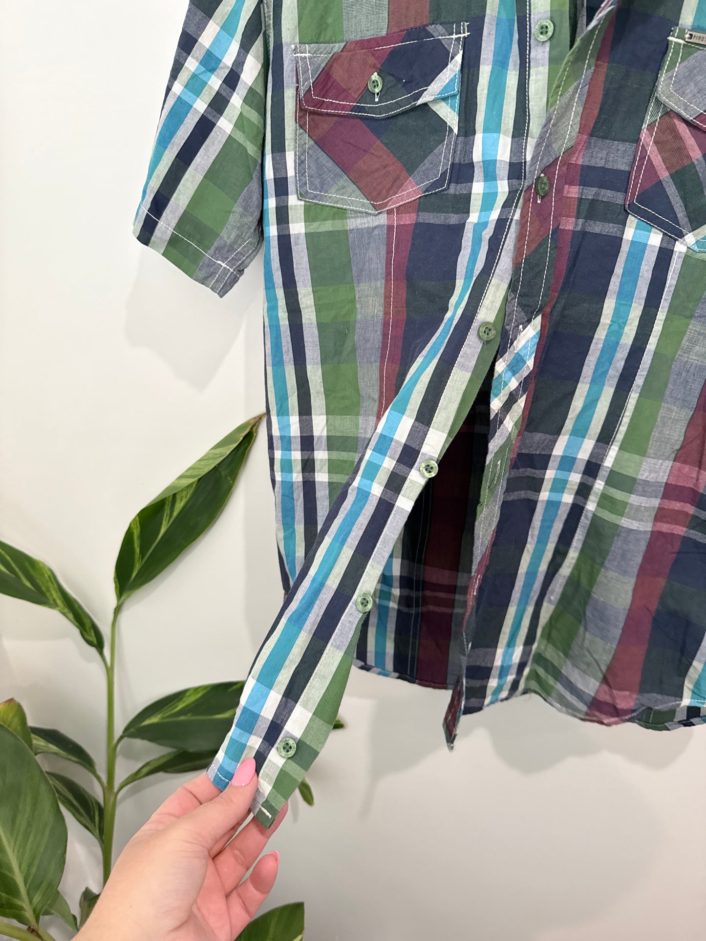 Firstribe Plaid Button-up Shirt Size XL